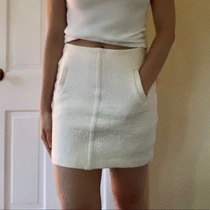 High Waisted Tweed Pencil Skirt